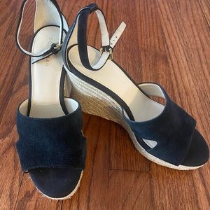 Cole Haan Black suede wedge sandal
